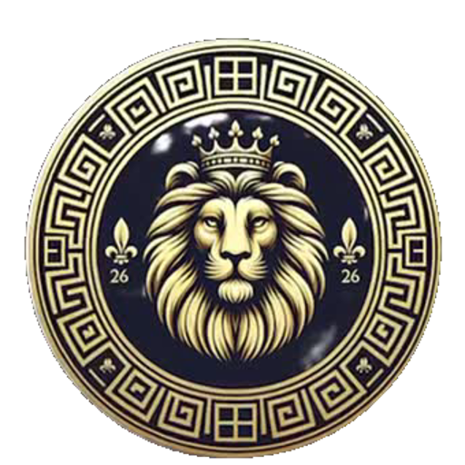 Business of Redemption crowned lion emblem